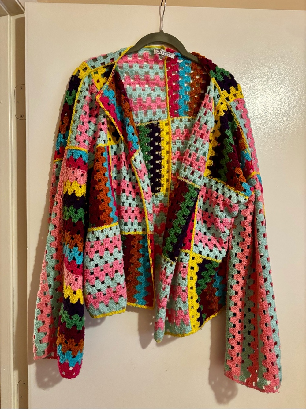 Multi-Color Crochet Cardigan